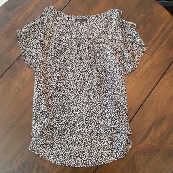 Leopard Print Sheer Top - Picture 1 of 3